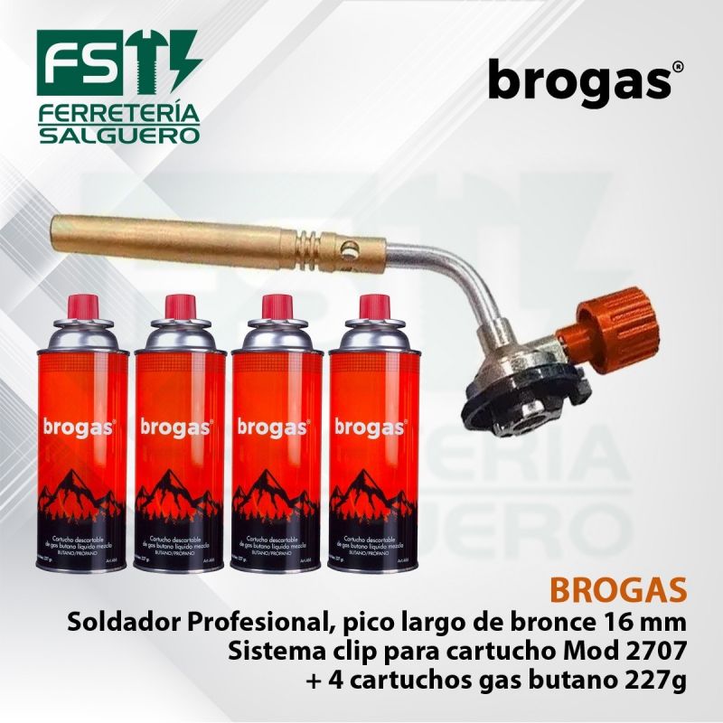 Soplete Pico De Bronce Para Cartucho Gas Butano Profesional